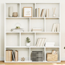 Berkfield Book Cabinet White 132x29x141.5 cm Engineered Wood