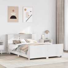Berkfield Bed Frame without Mattress White 160x200 cm Solid Wood Pine