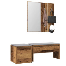 Berkfield Hallway Furniture Set Old Wood Engineered Wood