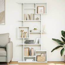 Berkfield Book Cabinet White 92x29x188 cm Engineered Wood