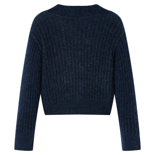 Kids' Cardigan Knitted Navy 128 1