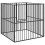 Berkfield Dog Playpen 4 Panel Black Galvanised Steel 2