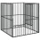 Berkfield Dog Playpen 4 Panel Black Galvanised Steel 4