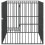 Berkfield Dog Playpen 4 Panel Black Galvanised Steel 5