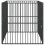 Berkfield Dog Playpen 4 Panel Black Galvanised Steel 6