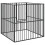 Berkfield Dog Playpen 4 Panel Black Galvanised Steel 7