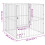 Berkfield Dog Playpen 4 Panel Black Galvanised Steel 9