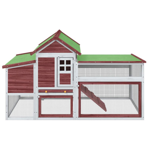 Berkfield Chicken Coop Mocha 186.5x58.5x113 cm Solid Wood Pine 2