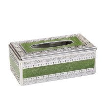 Acrylic Tissue Box with Easy Refill Access, Modern Rounded Design for Living Room and Home Decor