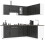 Berkfield 11 Piece Kitchen Cabinet Set Lucca Black Engineered Wood 1