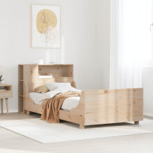 Berkfield Bed Frame without Mattress 75x190 cm Small Single Solid Wood Pine
