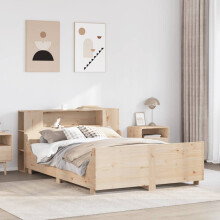 Berkfield Bed Frame without Mattress 135x190 cm Double Solid Wood Pine