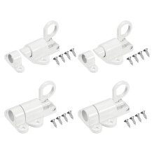 4Pack Automatic Gate Latch Aluminum Alloy Self Closing Door Latch Set with Screws White