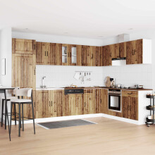 Berkfield Sink Base Cabinet Lucca 2 pcs Old Wood Engineered Wood