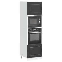 Berkfield Oven Cabinets 2 pcs Kalmar Black Engineered Wood
