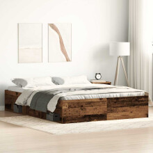 Berkfield Bed Frame without Mattress Old Wood 150x200 cm Engineered Wood