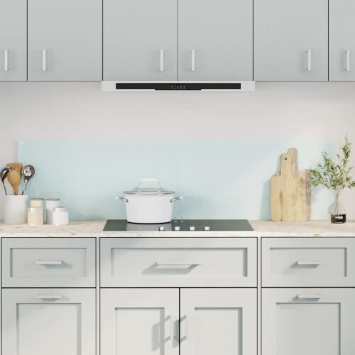 Berkfield Kitchen Backsplashes 2 pcs White 80x40 cm Tempered Glass