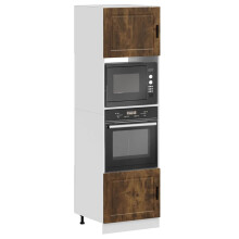 Berkfield Oven Cabinets 2 pcs Porto Smoked Oak Engineered Wood