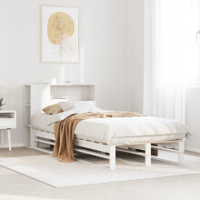 Berkfield Bookcase Bed without Mattress White 75x190 cm Small Single Solid Wood