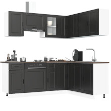 Berkfield 11 Piece Kitchen Cabinet Set Porto Black Engineered Wood