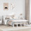 Berkfield Bookcase Bed without Mattress White 150x200 cm King Size Solid Wood 1