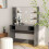 Berkfield Makeup Table with LED Lights 100x40x135 cm MDF Grey 1