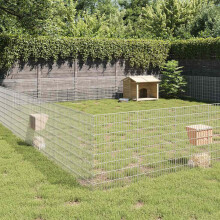 Berkfield Free Range Animal Enclosure 48-Panel 54x80 cm Galvanised Iron