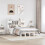Berkfield Bookcase Bed without Mattress White 140x200 cm Solid Wood Pine 1