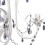 Crystal Pendant Ceiling Lamp Chandelier Elegant White 4