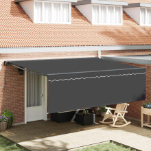 Berkfield Retractable Awning Manual Anthracite 450 x 300 cm