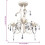 Crystal Pendant Ceiling Lamp Chandelier Elegant White 5