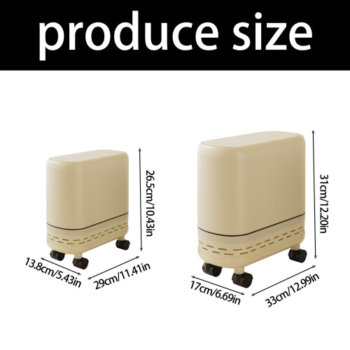 Moderne slanke afvalmand, geurbestendig deksel,-L 2