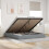 Berkfield Ottoman Bed Frame without Mattress Light Grey Super King Fabric 1
