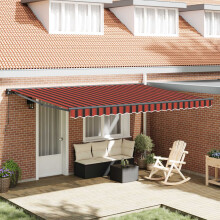 Berkfield Awning Frame Orange and Black 450 x 300 cm