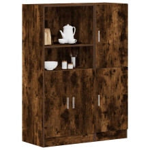 Berkfield 2 Piece Kitchen Cabinet Set Smoked Oak Engineered Wood