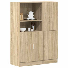 Berkfield 2 Piece Kitchen Cabinet Set Sonoma Oak Engineered Wood