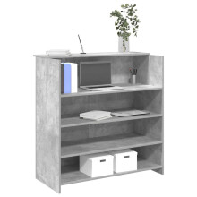 Berkfield Reception Desk Concrete Grey 100x50x103.5 cm Engineered Wood