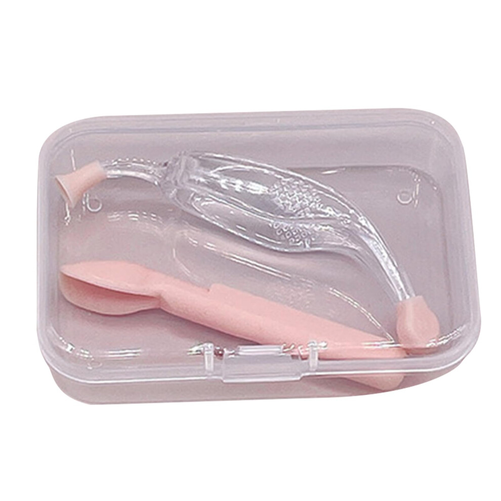 Pink Soft Silicone Contact Lens Remover And Insertion Tweezer Set With Gentle Grip, Compact Travel Case,