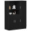Berkfield 2 Piece Kitchen Cabinet Set Black Engineered Wood 1