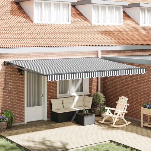 Berkfield Awning Frame Anthracite and White 450 x 300 cm