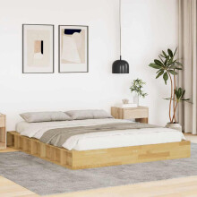 Berkfield Bed Frame without Mattress 160x200 cm Solid Wood Oak