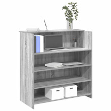 Berkfield Reception Desk Grey Sonoma 100x50x103.5 cm Engineered Wood