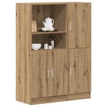 Berkfield 2 Piece Kitchen Cabinet Set Artisian Oak Engineered Wood