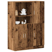 Berkfield 2 Piece Kitchen Cabinet Set Old Wood Engineered Wood
