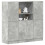 Berkfield 3 Piece Kitchen Cabinet Set Concrete Grey Engineered Wood 1