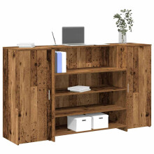 Berkfield Reception Desk Old Wood 180x50x103.5 cm Engineered Wood