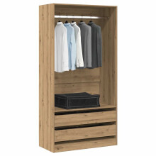 Berkfield Wardrobe Artisan Oak 100x50x200 cm Engineered Wood