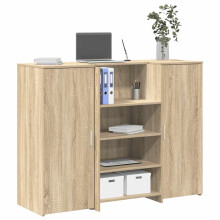 Berkfield Reception Desk Sonoma Oak 135x50x103.5 cm Engineered Wood