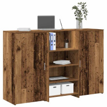 Berkfield Reception Desk Old Wood 155x50x103.5 cm Engineered Wood