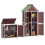 Berkfield 2 Piece Garden Tool Shed Set Mocha Solid Wood Pine 4